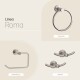 SET DE ACCESORIOS PERCHA PORTAROLLO TOALLERO METAL ROMA 000