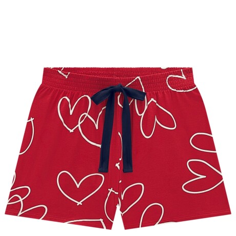 Pijama Corazones Rojo