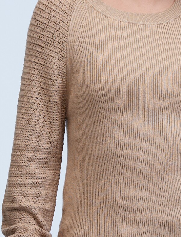 Buzo Manga Calada TOSTADO