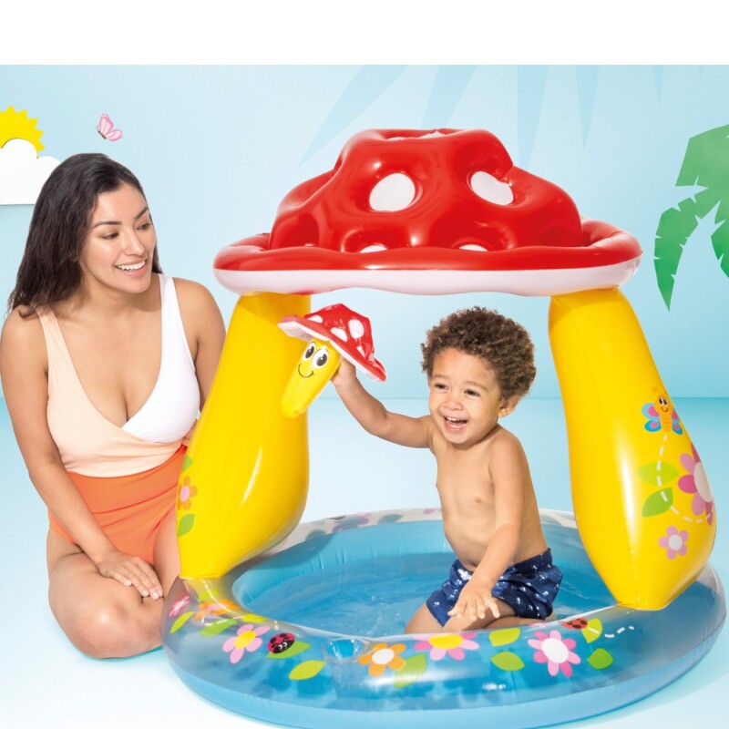 INTEX PISCINA BEBES CON TECHO DISEÑO HONGO Intex Piscina Bebes Con Techo Diseño Hongo