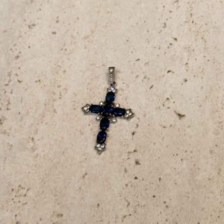 Dije Cruz Blue - Plata 925 Dije Cruz Blue - Plata 925