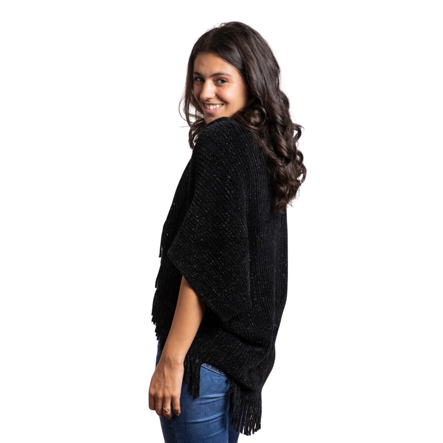 CHERRY RUANA BLACK