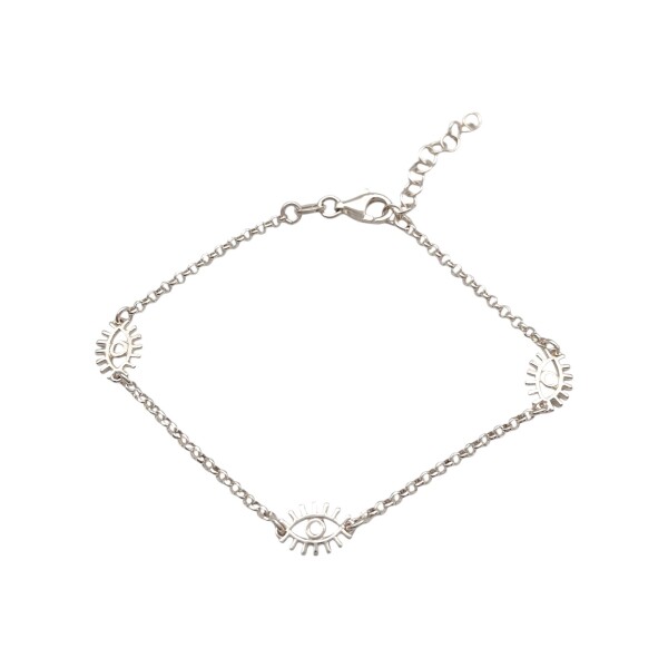 Pulsera Ojos-Plata 925-Sin piedra-PU3528 sinpiedra