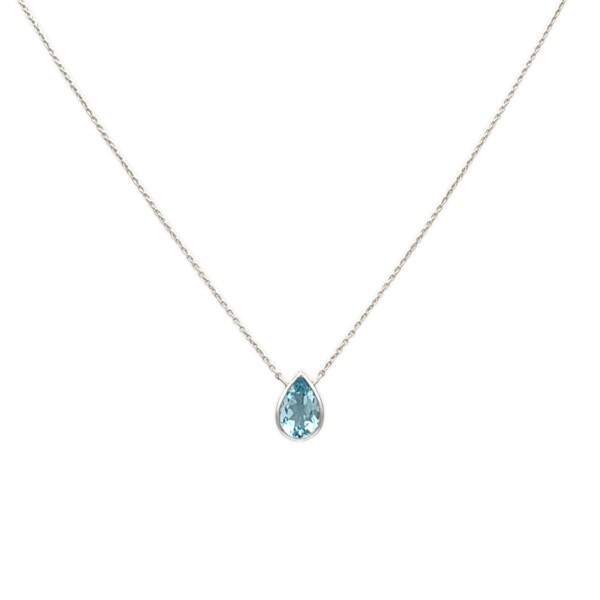 Conjunto colgante Lágrima- Plata 925 - Aguamarina - CJ31412 Conpiedra