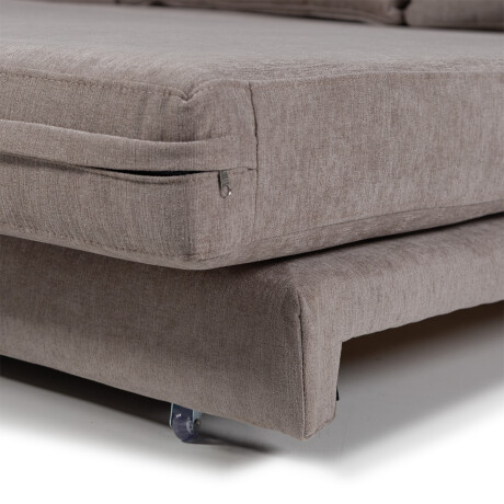 Sofá Cama Niki - Tela Microfibra 10287 (Tostado)