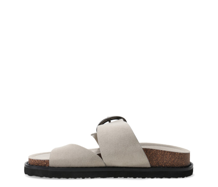 Sandalia MELAK con hebilla Beige