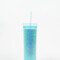 Vaso Con Tapa + Sorbito Gaiman Azul