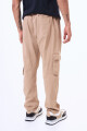Pantalon de gabardina Durazno Beige