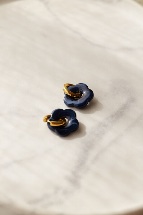 AROS FLOWER AZUL MARMOLADO
