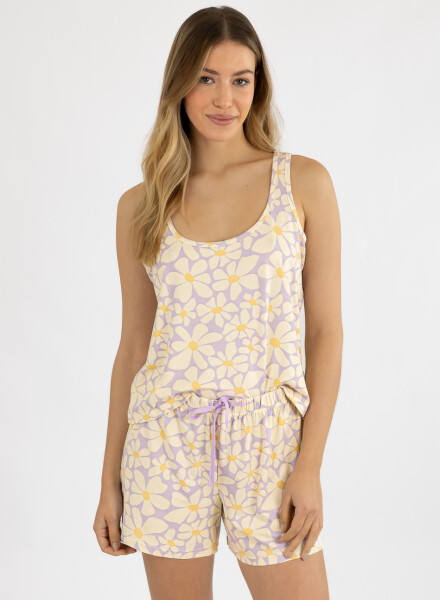 Pijama mocca Flores