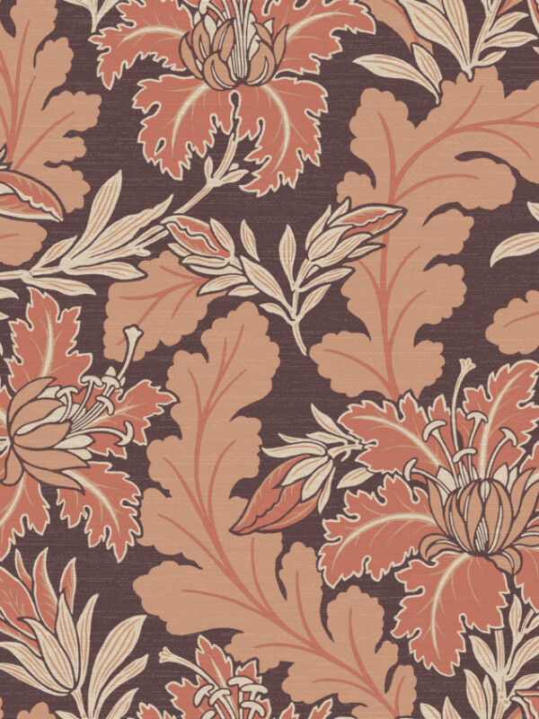 COLECCIÓN REVIVAL - BUTTERFIELD BURGUNDY FLORAL - N/A