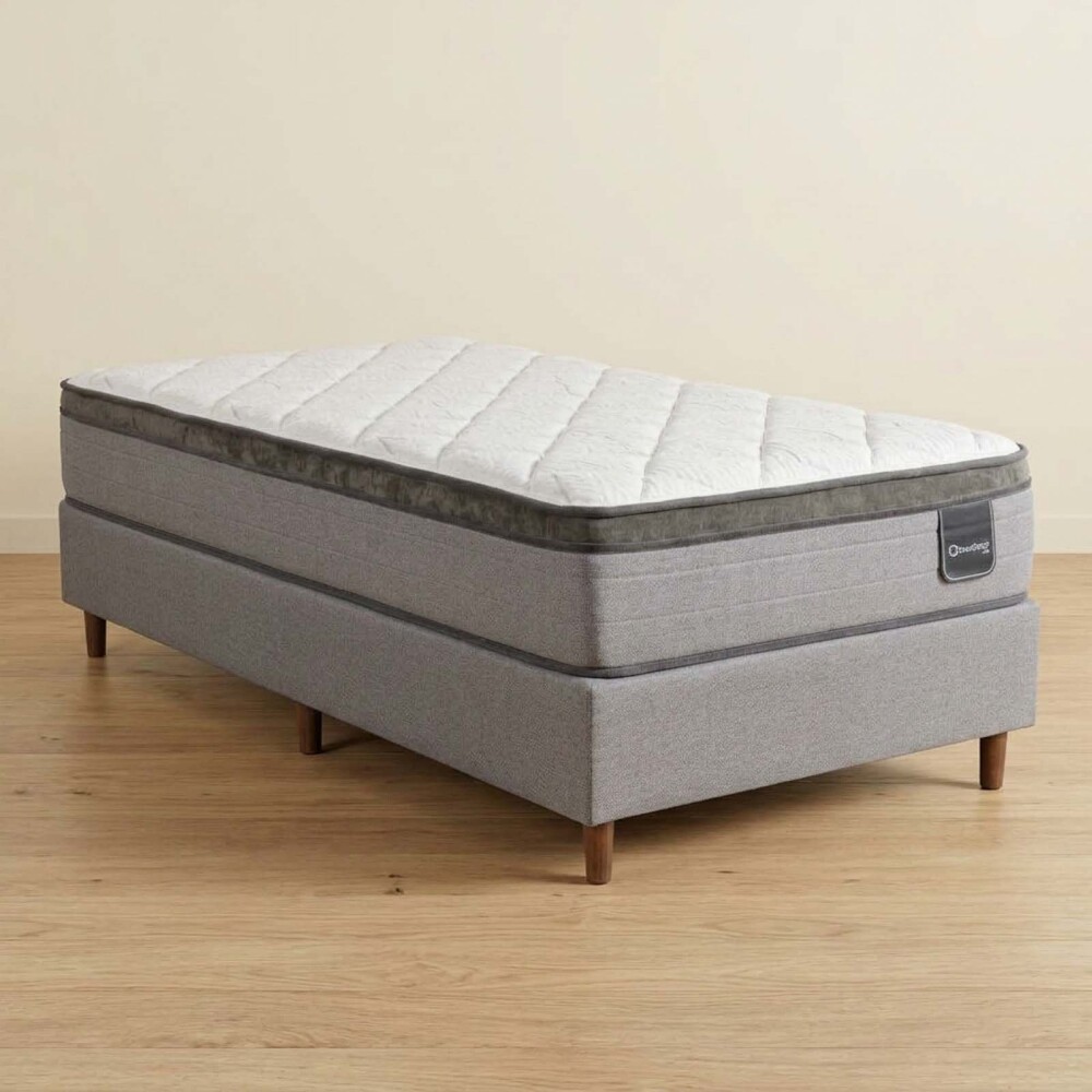 SOMMIER DE RESORTES VELVET B 1.5 PLAZAS