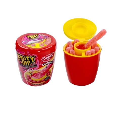 CARAMELO ACIDO MASTICABLE FUNKY DIP SOUR Display x8 Unidades Frutilla