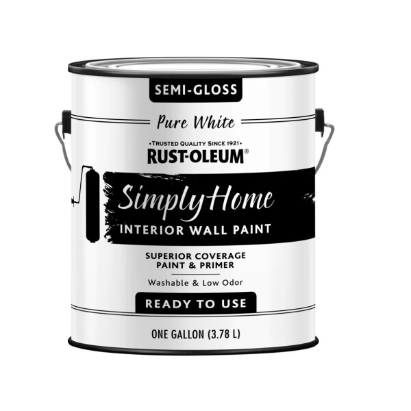 Látex Interior Semi Mate 3.78L Blanco Puro Rust oleum