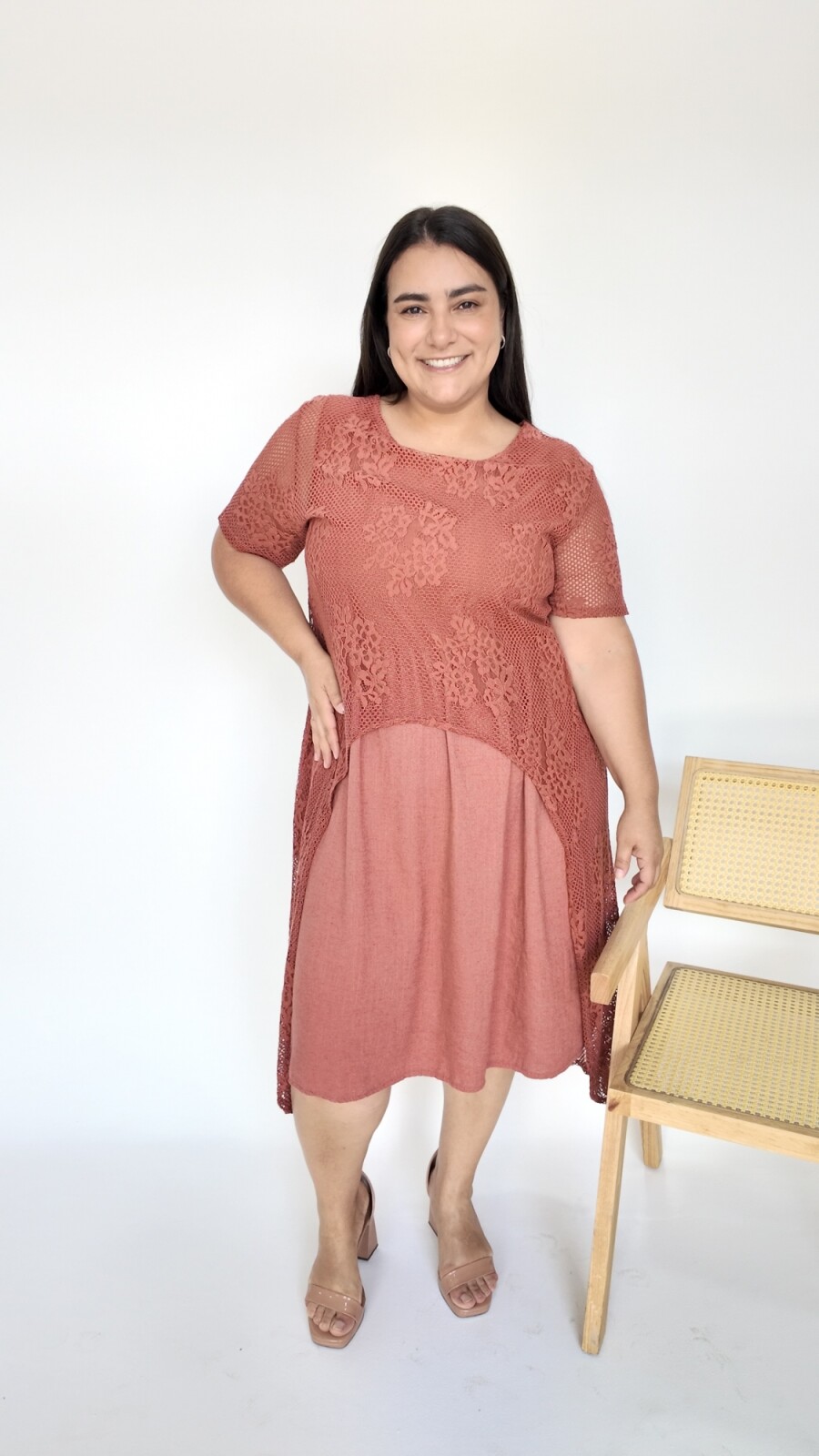 Vestido Lira Terracota