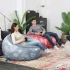 Puff Inflable Sillón Asiento Respaldo Bestway Silla Grande Variante Color Azul