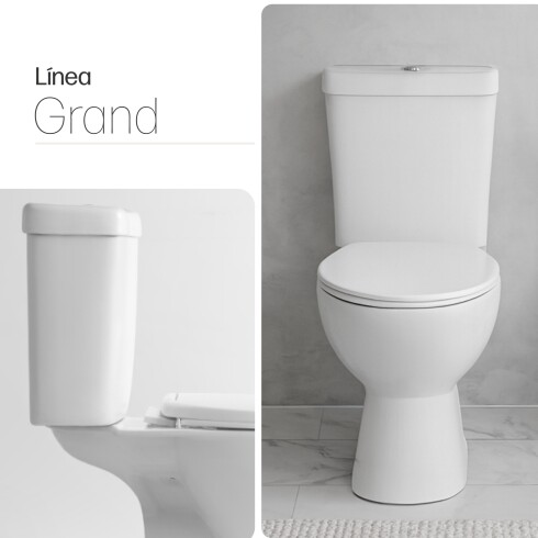 TAPA INODORO CON MOCHILA GRAND BLANCO LOZA SANITARIA BAÑO BLANCO