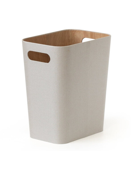 PAPELERA SIN TAPA 26x18x30CM EXTERIOR TELA CREMA PAPELERA SIN TAPA 26x18x30CM EXTERIOR TELA CREMA