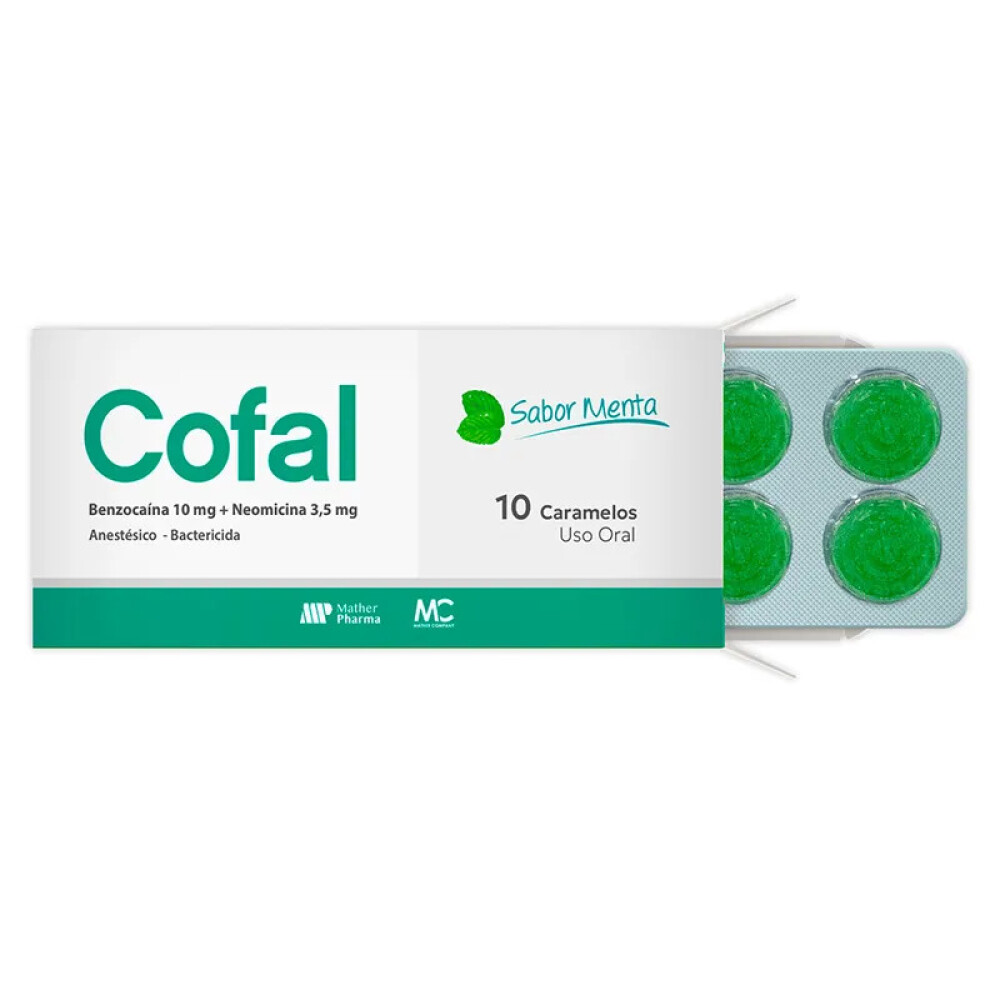 COFAL MENTA CJ X 10 CARAMELOS única
