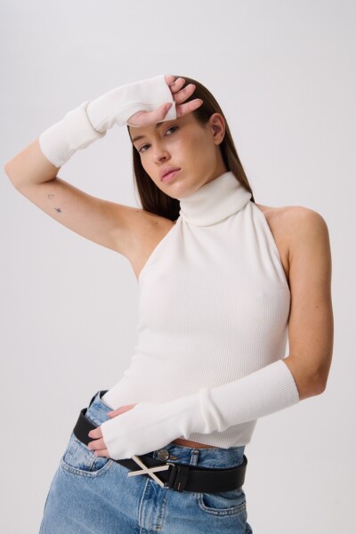 Polera Sauce c/mitones Blanco