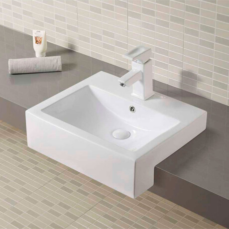 BACHA DE SEMI ENCASTRE 54X45X17 EMPOTRAR BLANCO BRONCE 000
