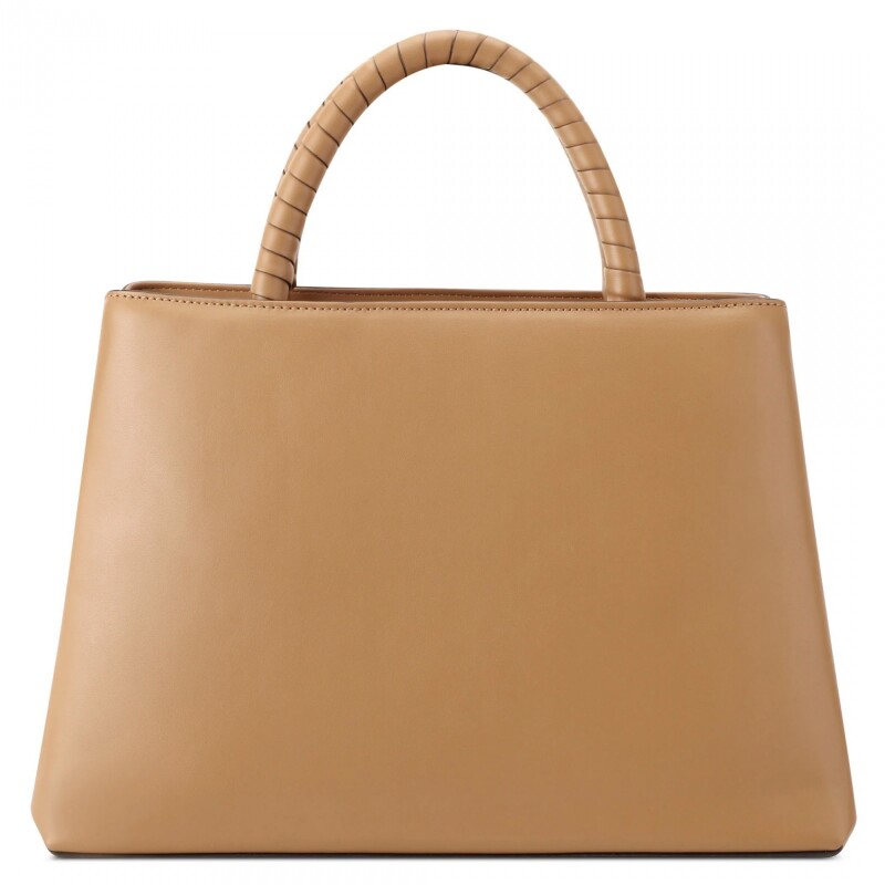 Satchel Handbag Erina 2 Comp Dark Camel