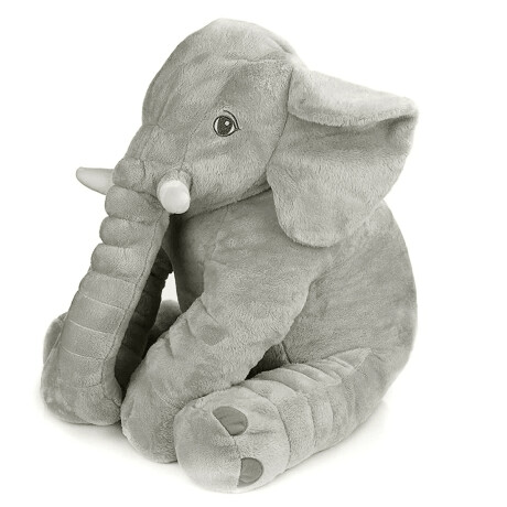 Peluche Almohada Elefante Almohadón De Apego 60cm Gris