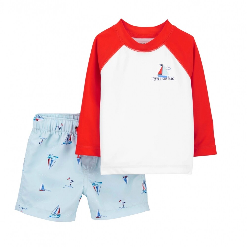 Conjunto Manga larga Protección UV Carters Little Capitan