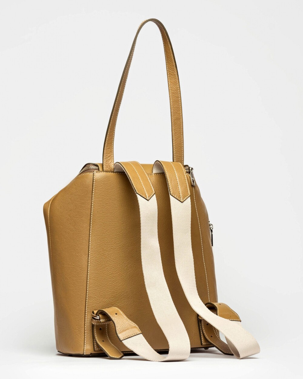 Mochila Mashenka en cuero vegetal liso Verde