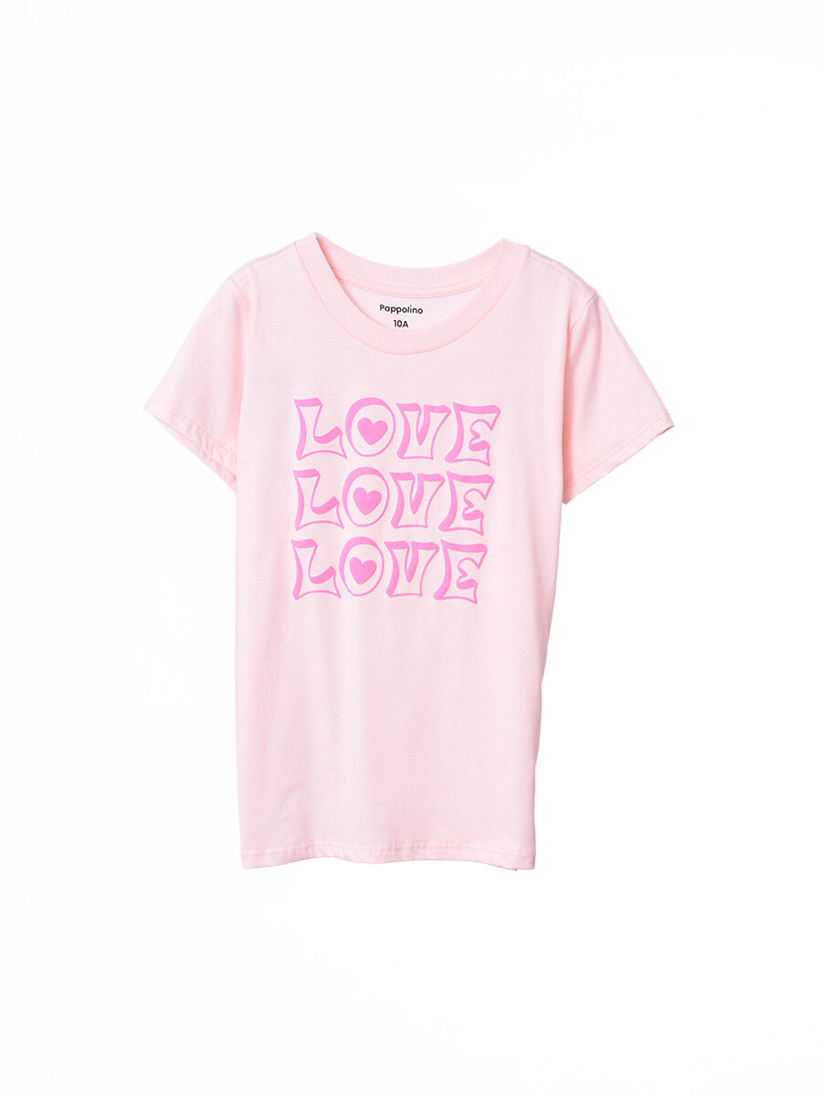 REMERA ESTAMPADA - ROSA CLARO 
