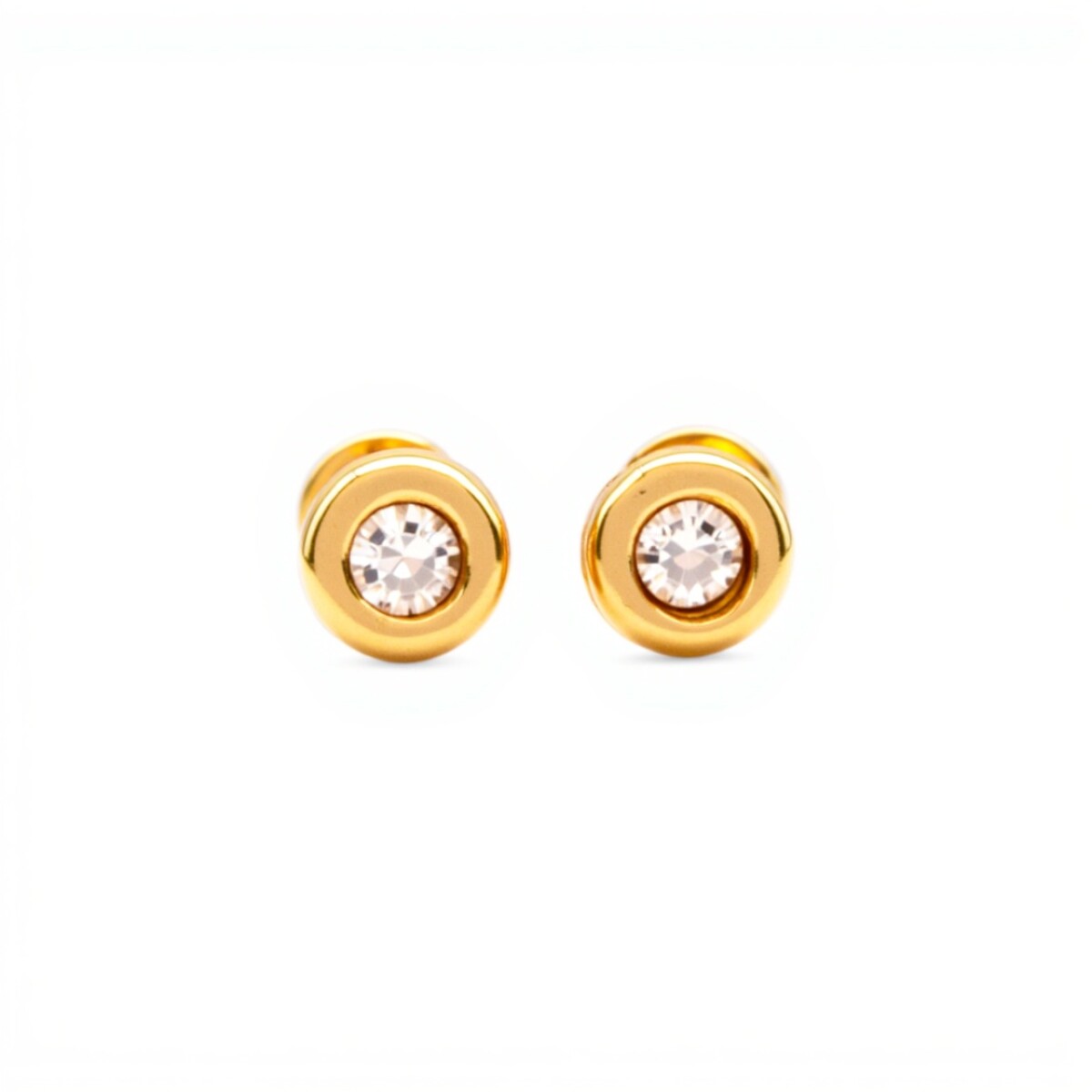Abridores Punto de luz-Oro 18k-Piedra Zirconia-AB9532 - conpiedra 