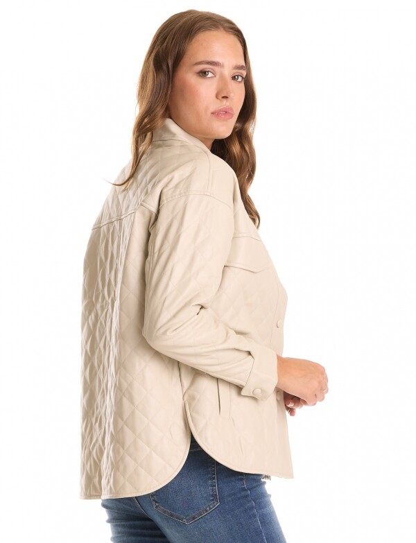 Chaqueta Eco Cuero BEIGE