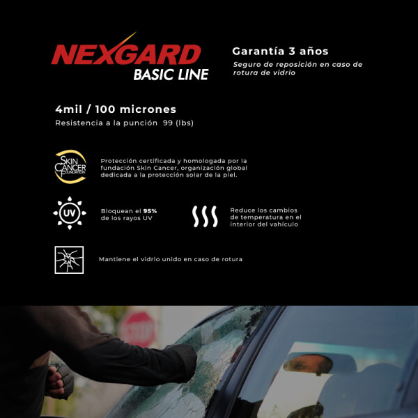 Lámina De Seguridad 4mil - Nexgard - Incolora - Auto Lámina De Seguridad 4mil - Nexgard - Incolora - Auto