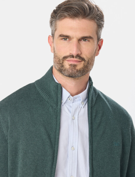 CAMPERA TEJIDA DE ALGODON Verde
