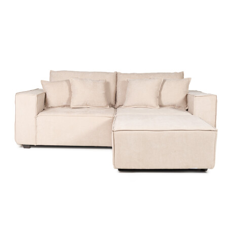 Sofá Modular Maia (3 módulos) - Tela Microfibra 12072 (Beige)