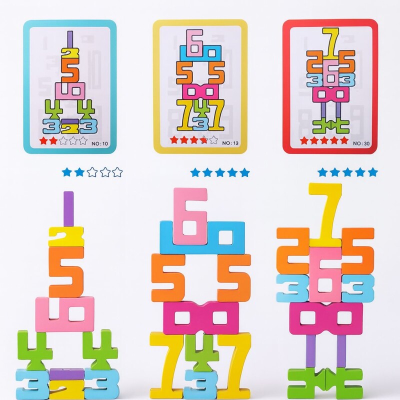 Bloques Construcción Números Apilables Montessori Didácticos Multicolor Bloques Construcción Números Apilables Montessori Didácticos Multicolor
