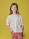 Blusa Con Tiras Bordadas Blanco