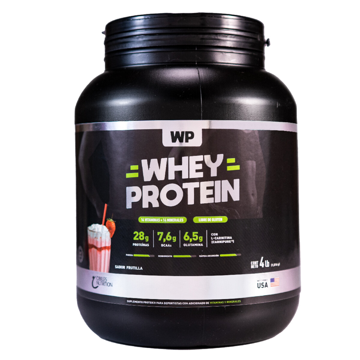 Whey Protein Cibeles Frutilla 4 Libras 