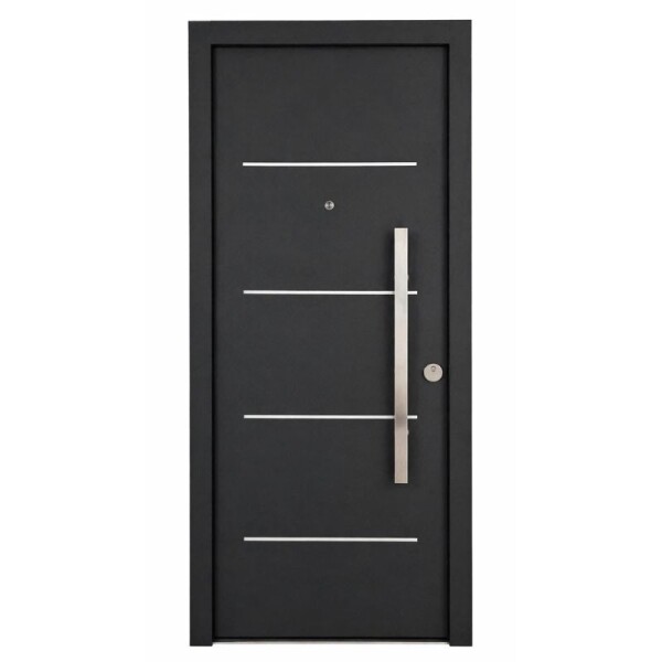 PUERTA BLINDADA CON BARRAL NEGRA 35K - IZQUIERDA PUERTA BLINDADA CON BARRAL NEGRA 35K - IZQUIERDA