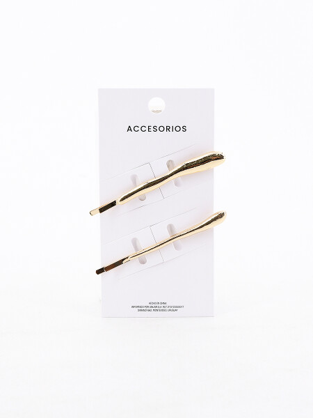 BROCHE PACK x 2 DORADO
