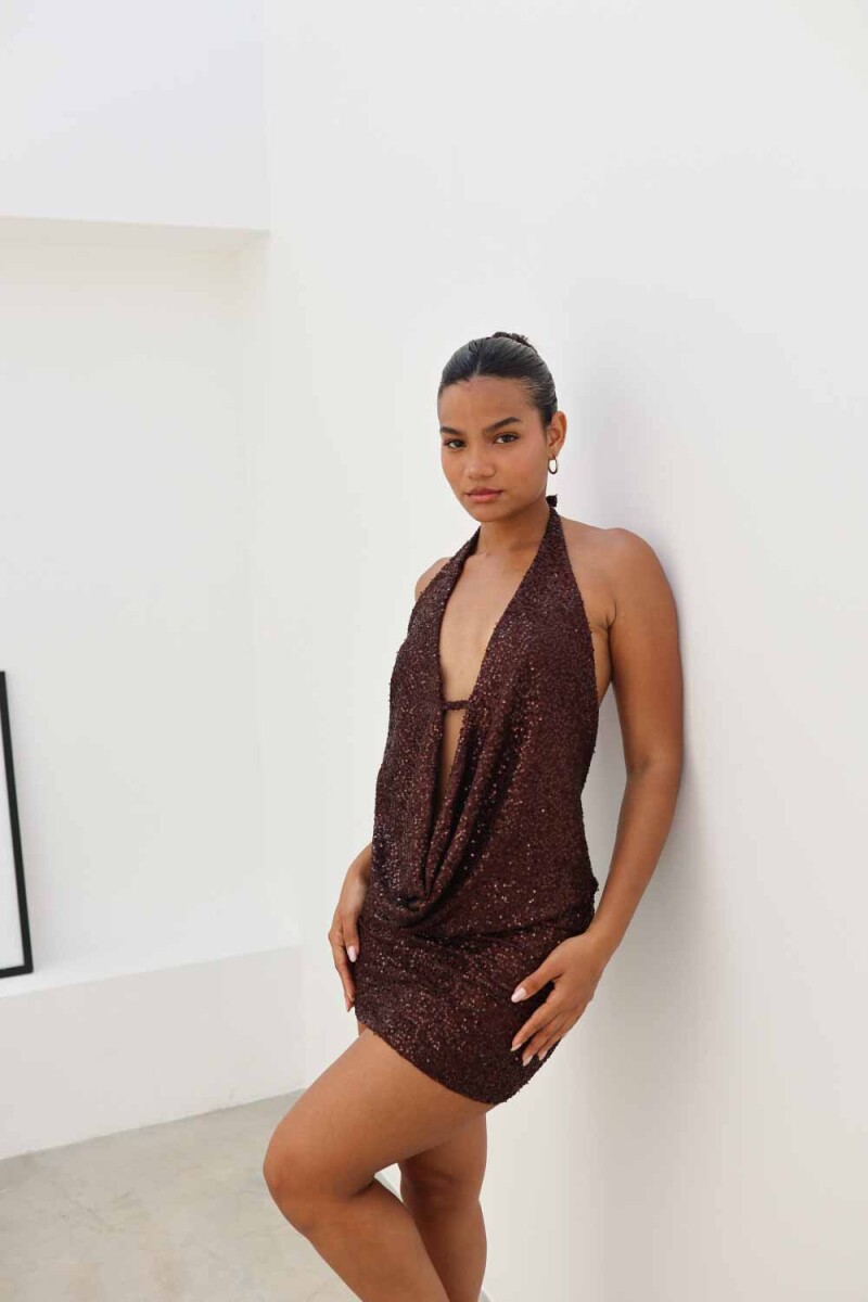 VESTIDO BELLA NOTE - MARRON 