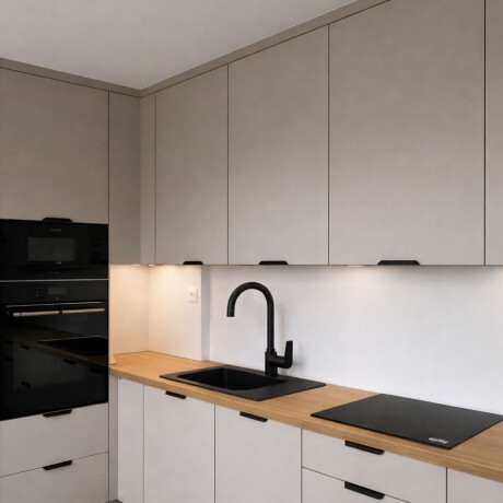 GRIFERIA COCINA MONOCOMANDO NEGRO MATE NEGRO
