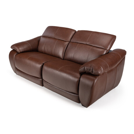 Sofá Royal (reclinable) - Cuero Básico - 2 Cuerpos New Brown