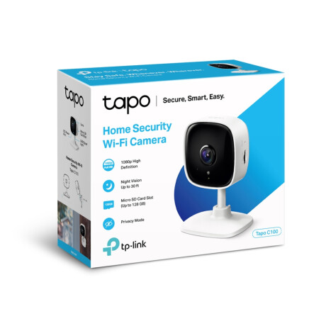 Tp-link - Cámara de Seguridad Tapo C100. 1080P Full Hd. Visión Nocturna 10 M. Color Blanco. 001
