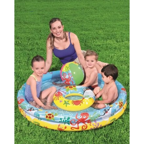 Piscina Con Flotador Y Pelota Para Niños Bestway 51124 Multicolor