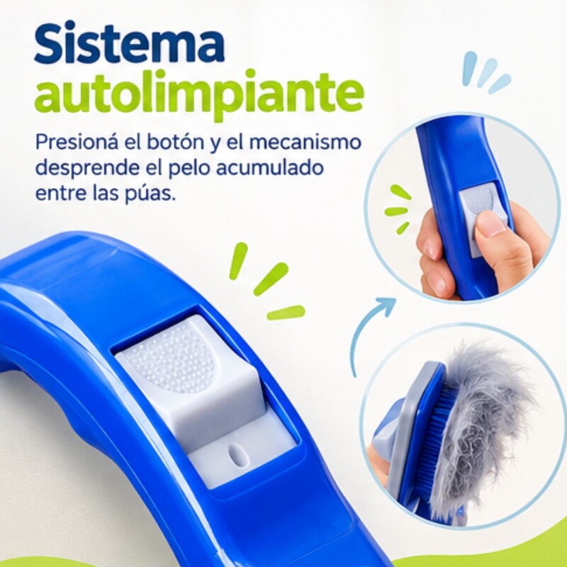 PEINE CEPILLO CARDINA CON EXPULSOR DE PELOS GRANDE PARA PERROS Y GATOS PEINE CEPILLO CARDINA CON EXPULSOR DE PELOS GRANDE PARA PERROS Y GATOS