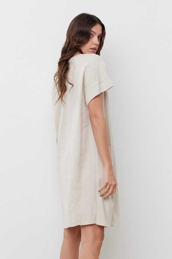 Vestido Lino BEIGE
