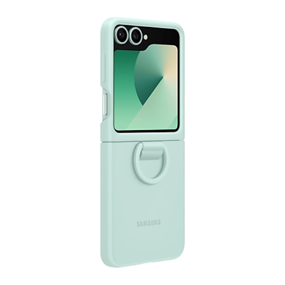 Funda Samsung Silicone Case con Anillo para Galaxy Z Flip6 - Green 
