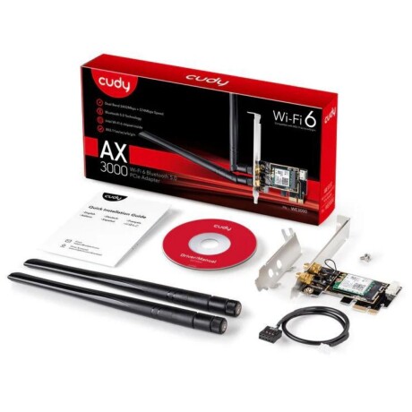 Adaptador Cudy Wifi 6 Pci-e y Bluetooth 5.2 001