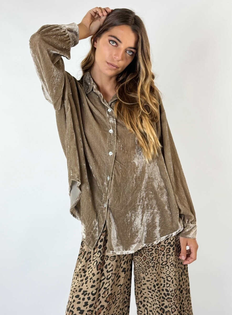 CAMISA TERCIOPELO VENERE - BEIGE 